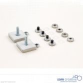 Glassboard adapterset voor verrijdbare standaards
