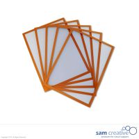 Whiteboard Magneetvenster A4 oranje set 5 stuks