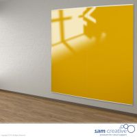 Whiteboard Glas Wandpaneel Yellow 100x200 cm