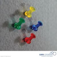 Set Prikbord Pins gekleurd transparant 40st.