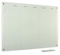 Whiteboard Glas Solid 1-week ma-vr 90x120 cm