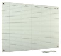 Whiteboard Glas Solid 8-week ma-vr 120x150 cm