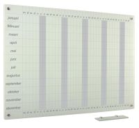 Whiteboard Glas Solid Jaarplanner ma-zo 120x180 cm