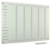 Whiteboard Glas Solid Jaarplanner ma-za 90x120 cm