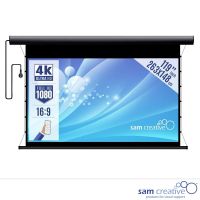 Projectiescherm 4K|UHD Elektrisch 119" 263x148 cm zwarte behuizing