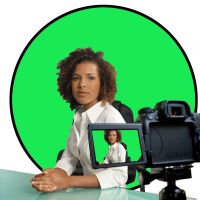 Green Screen Bureaustoel Streaming Studio 105 cm