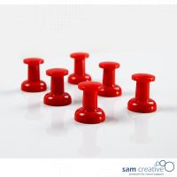 Magnetische Prikbord Pins Jumbo (6st) rood