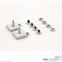 Glassboard adapterset voor verrijdbare standaards