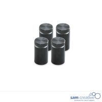 Glass Installatiemechanieken RVS zwart (set 4)