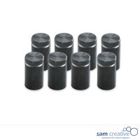 Glass Installatiemechanieken RVS zwart (set 8)