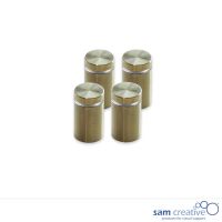 Glass Installatiemechanieken RVS goud (set 4)