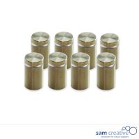 Glass Installatiemechanieken RVS goud (set 8)