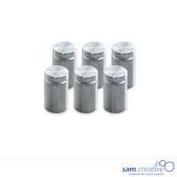 Glass Installatiemechanieken RVS blank (set 6)