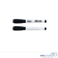 Whiteboard Planmarker met wisser zwart