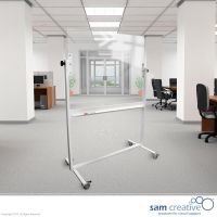 Whiteboard Glas Transparent Verrijdbaar 90x120 cm